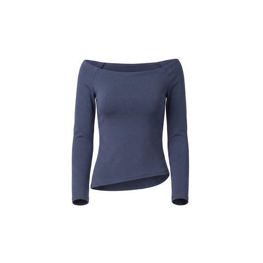 Women's Viscose Off-Shoulder Slim Fit Long Sleeve Top
